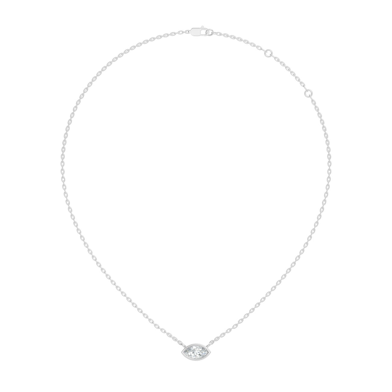 .50 Ct. Marquise Diamond Solitaire Pendant Necklace in Bezel Setting (GJSPD-42) 5