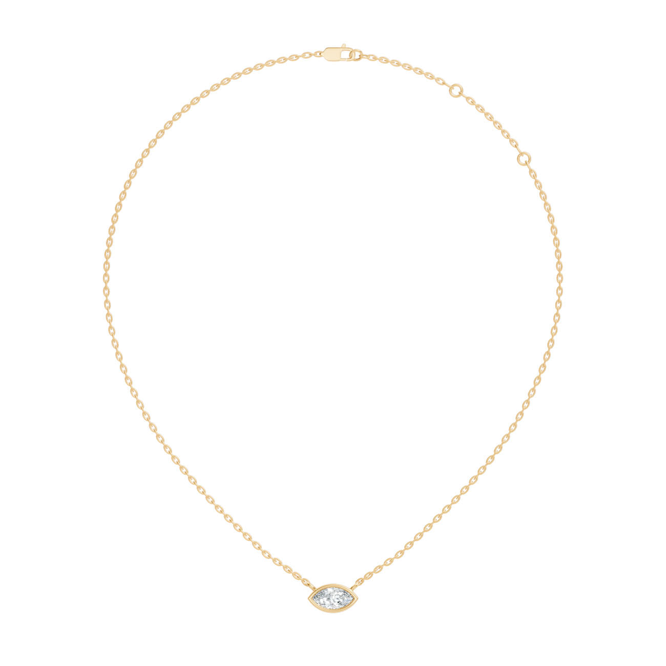 .50 Ct. Marquise Diamond Solitaire Pendant Necklace in Bezel Setting (GJSPD-42) 7