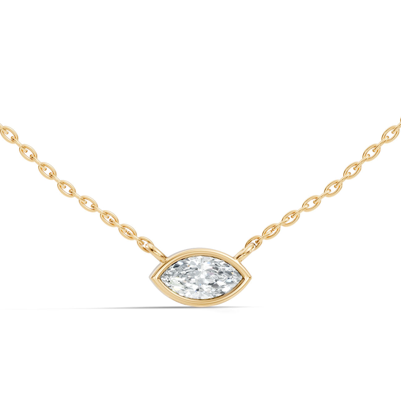 .50 Ct. Marquise Diamond Solitaire Pendant Necklace in Bezel Setting (GJSPD-42) 8