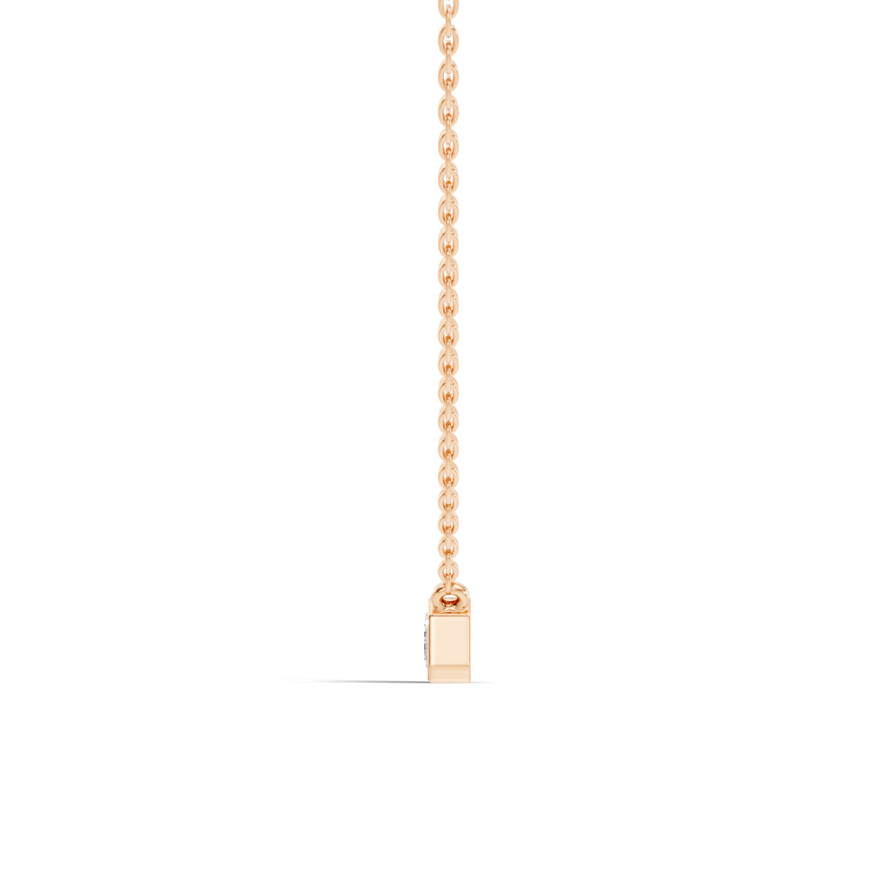 .50 Ct. Emerald-Cut Diamond Solitaire Pendant Necklace in Bezel Setting (GJSPD-45) 3