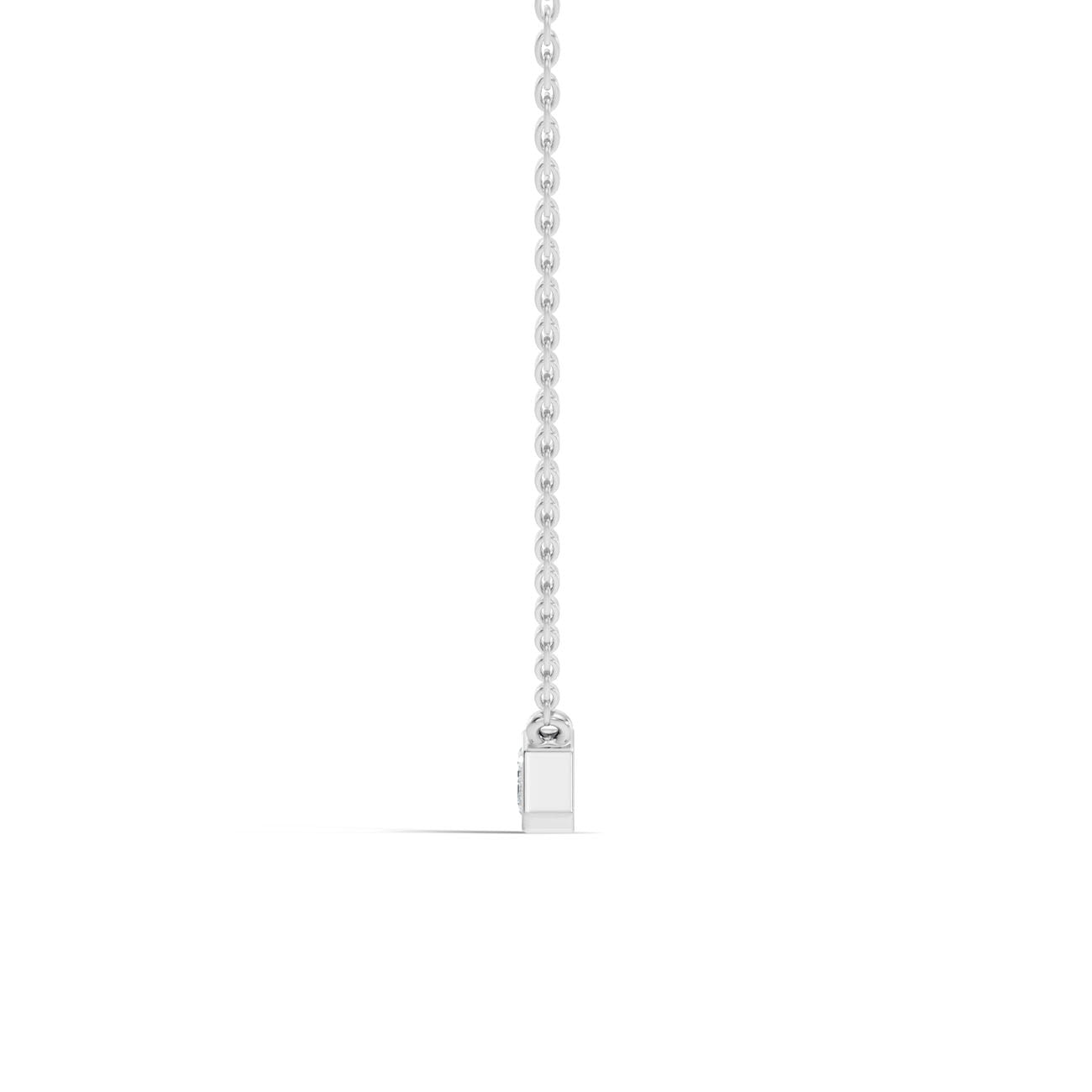 .50 Ct. Emerald-Cut Diamond Solitaire Pendant Necklace in Bezel Setting (GJSPD-45) 6