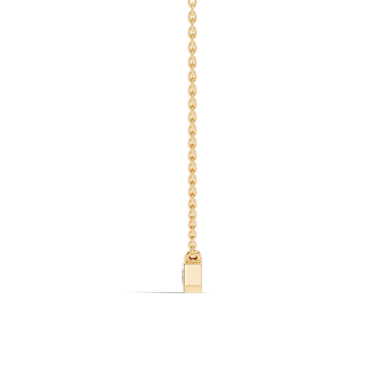 .50 Ct. Emerald-Cut Diamond Solitaire Pendant Necklace in Bezel Setting (GJSPD-45) 9
