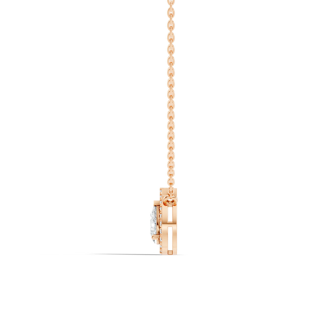 .60 Ct. Pear-Shaped Diamond Double Halo Pendant Necklace (GJSPD-49) 3