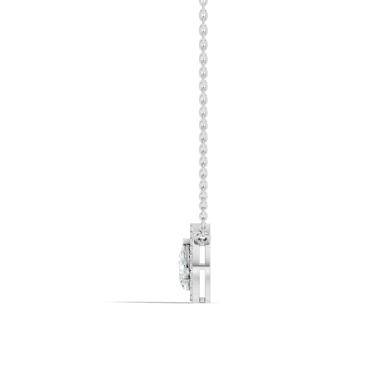 .60 Ct. Pear-Shaped Diamond Double Halo Pendant Necklace (GJSPD-49) 6