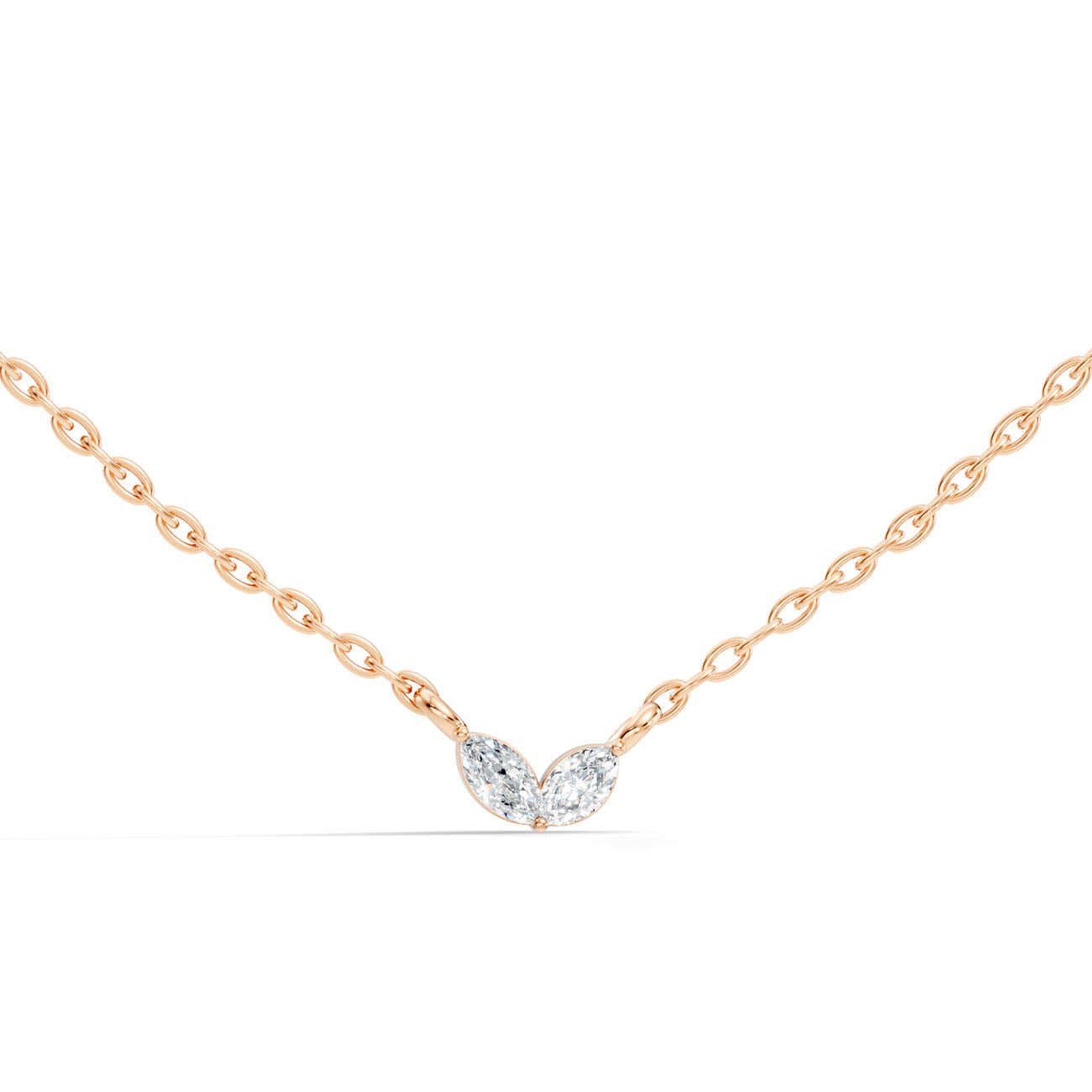 .11 Ct. Twin Marquise Diamond Minimalist Pendant Necklace (GJSPD-55) 8
