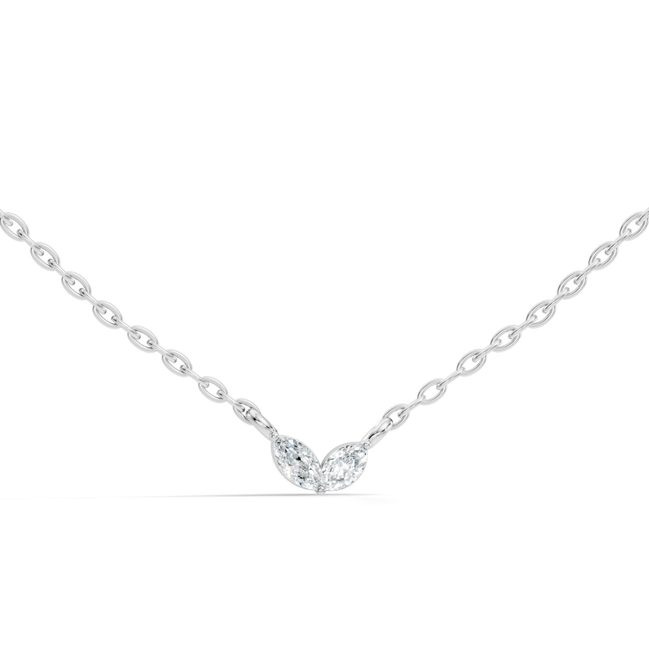 .11 Ct. Twin Marquise Diamond Minimalist Pendant Necklace (GJSPD-55)
