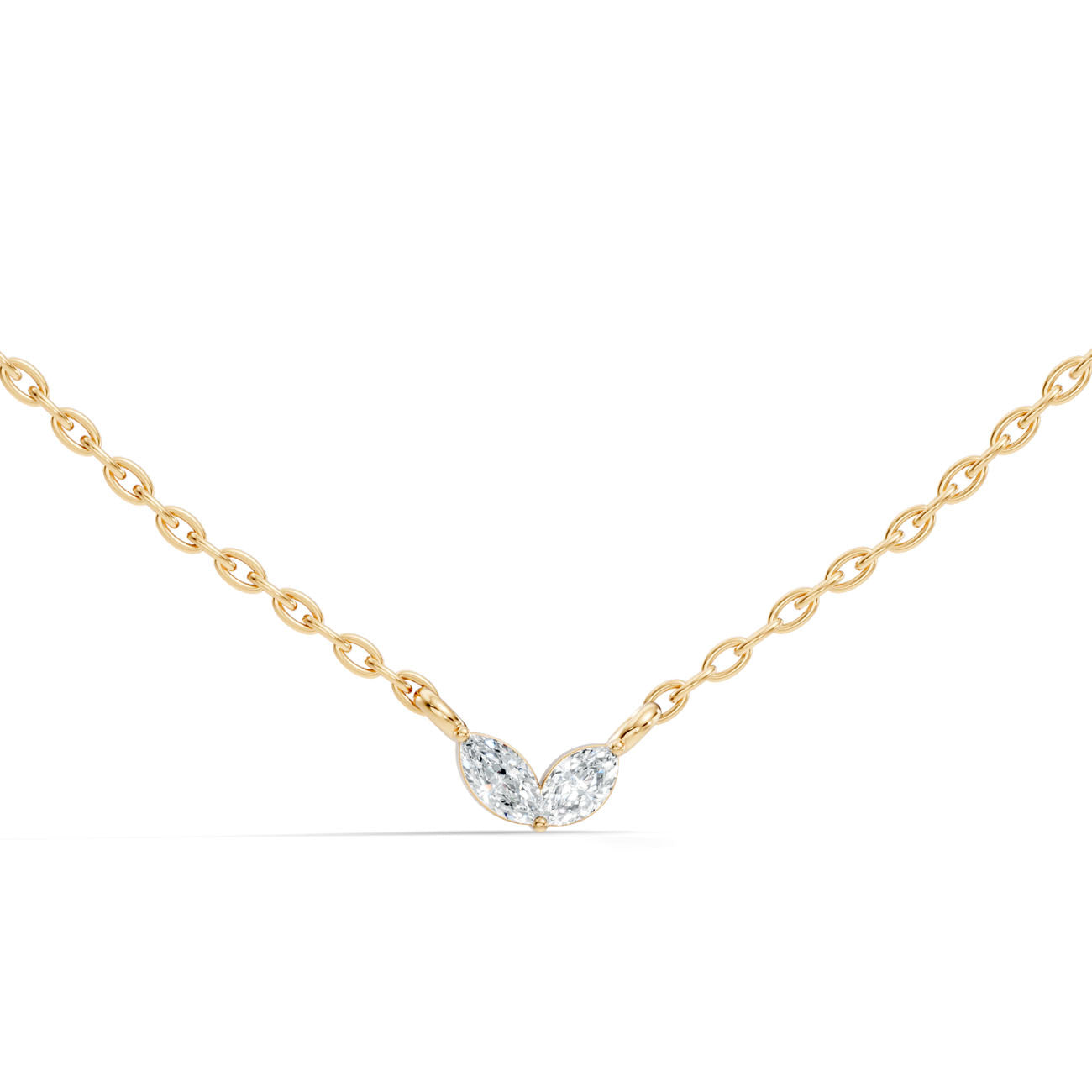 .11 Ct. Twin Marquise Diamond Minimalist Pendant Necklace (GJSPD-55) 5
