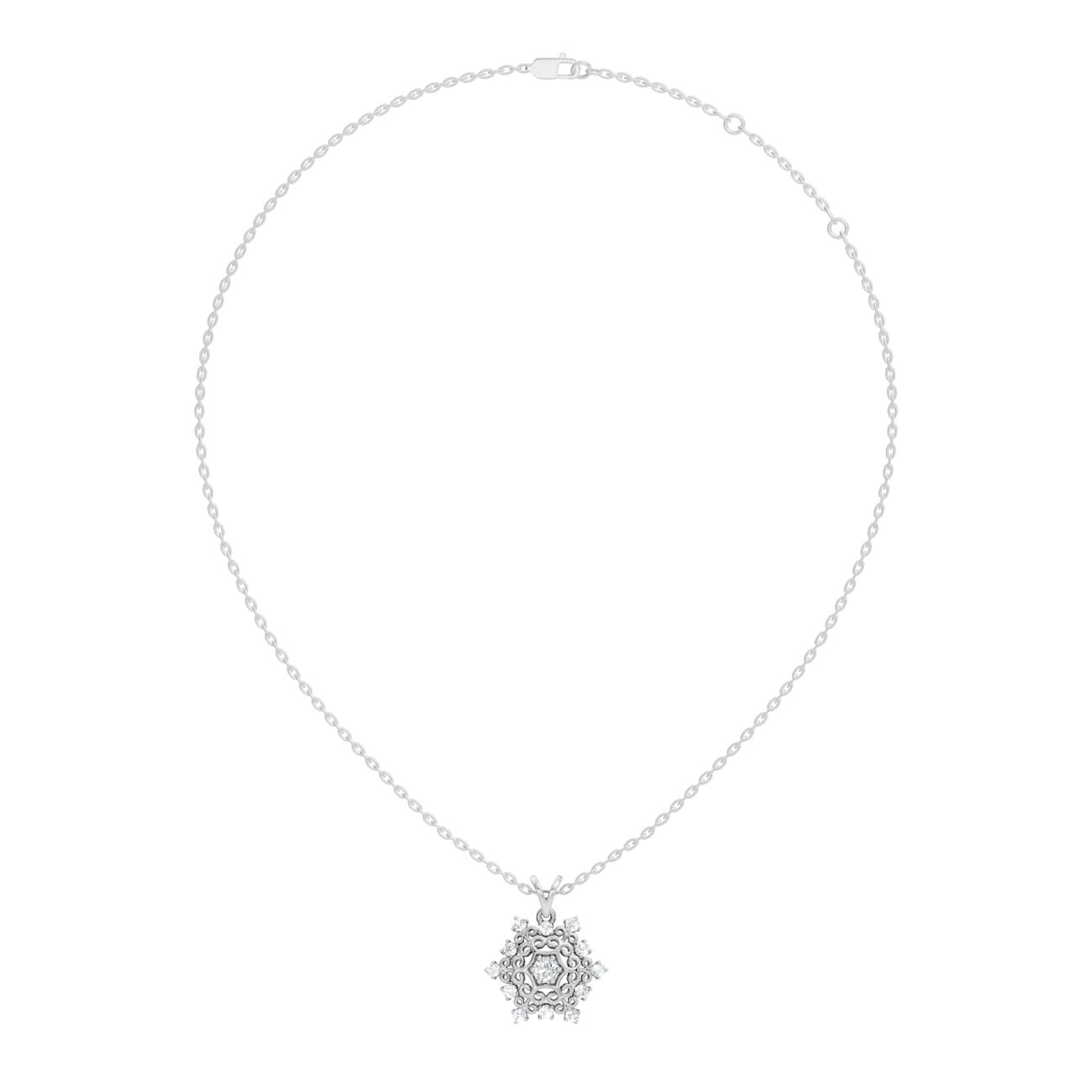 .32 Ct. Vintage-Inspired Round Diamond Filigree Halo Pendant Necklace (GJSPD-57) 5