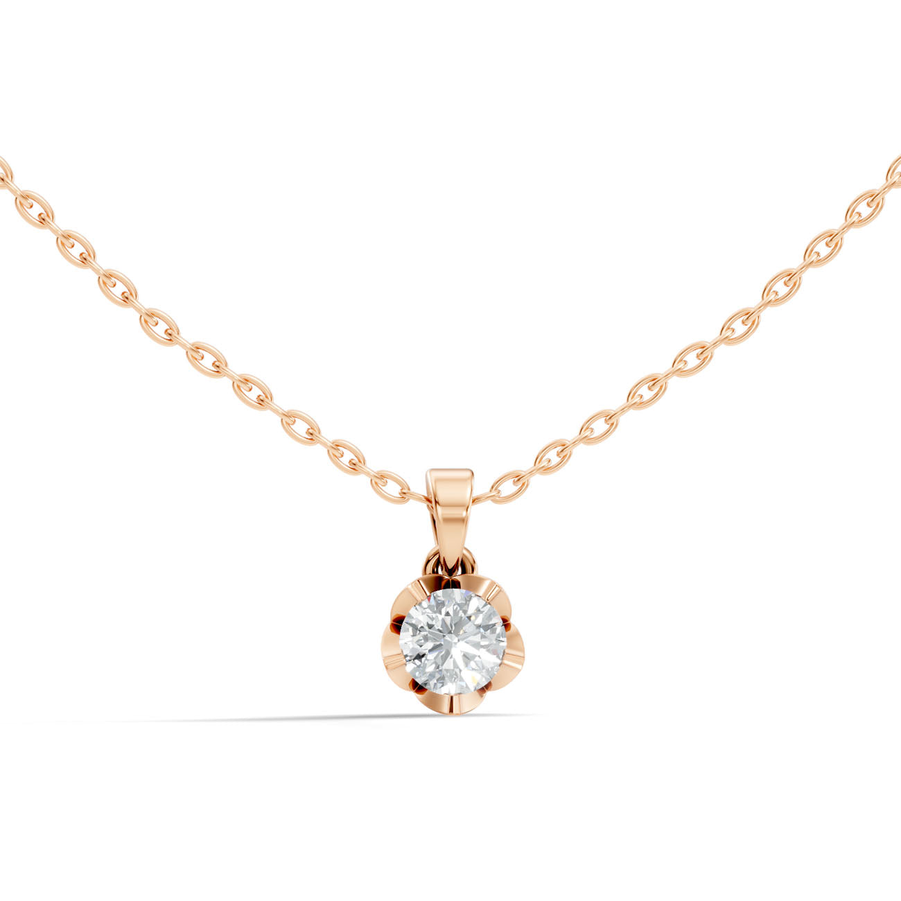 .40 Ct. Classic Round Diamond Bezel-Set Solitaire Pendant Necklace (GJSPD-59) 4