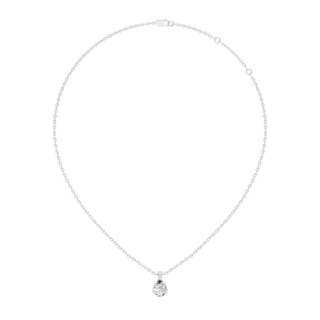 .40 Ct. Classic Round Diamond Bezel-Set Solitaire Pendant Necklace (GJSPD-59) 5