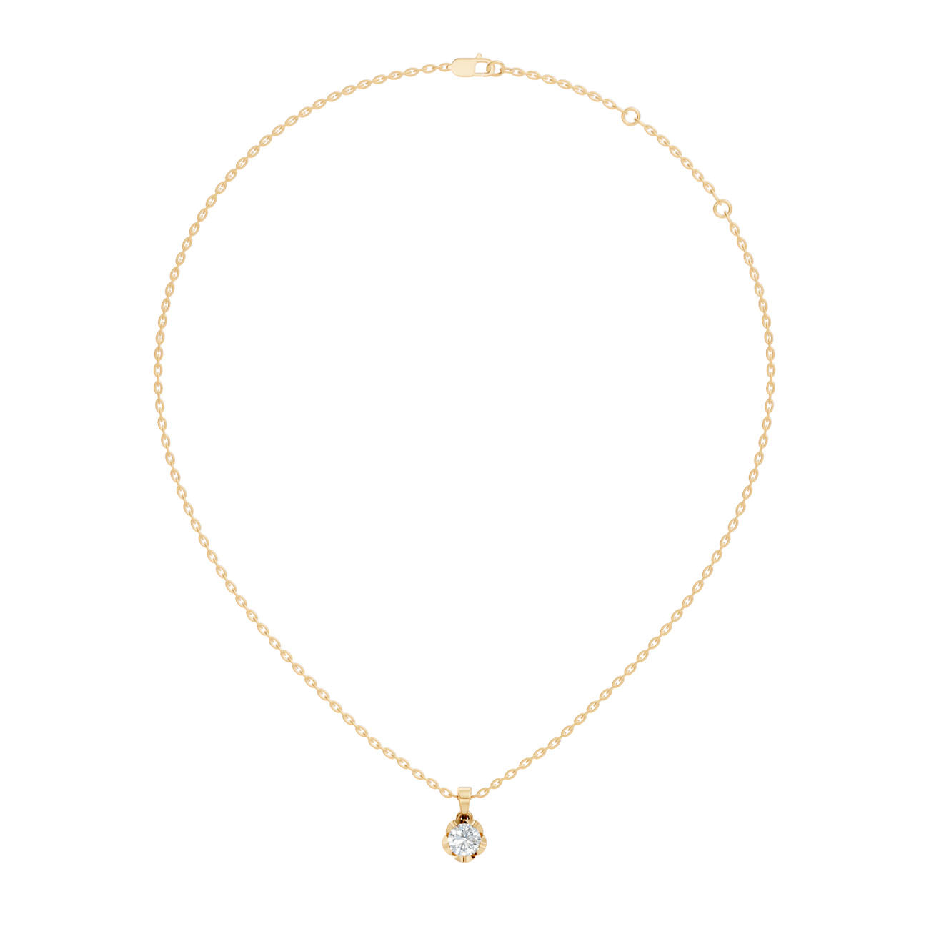 .40 Ct. Classic Round Diamond Bezel-Set Solitaire Pendant Necklace (GJSPD-59) 7