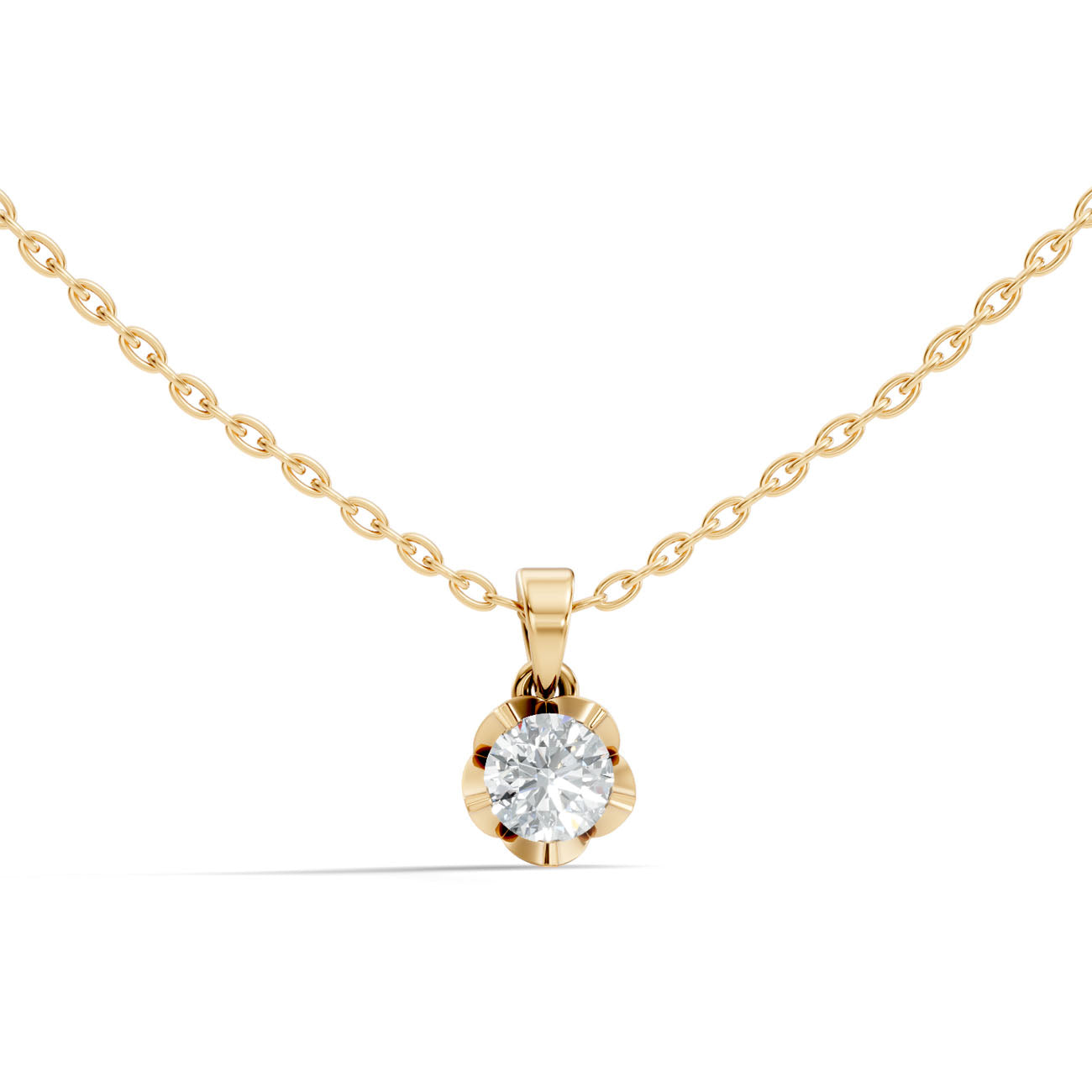 .40 Ct. Classic Round Diamond Bezel-Set Solitaire Pendant Necklace (GJSPD-59) 8