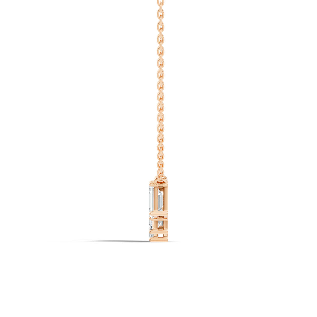 2.40 Ct. Five-Stone Emerald-Cut Diamond Bar Pendant Necklace (GJSPD-66) 3