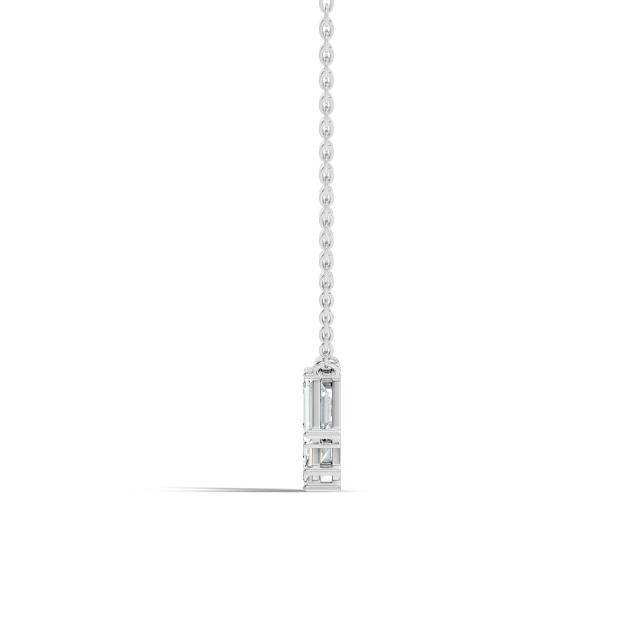 2.40 Ct. Five-Stone Emerald-Cut Diamond Bar Pendant Necklace (GJSPD-66) 6
