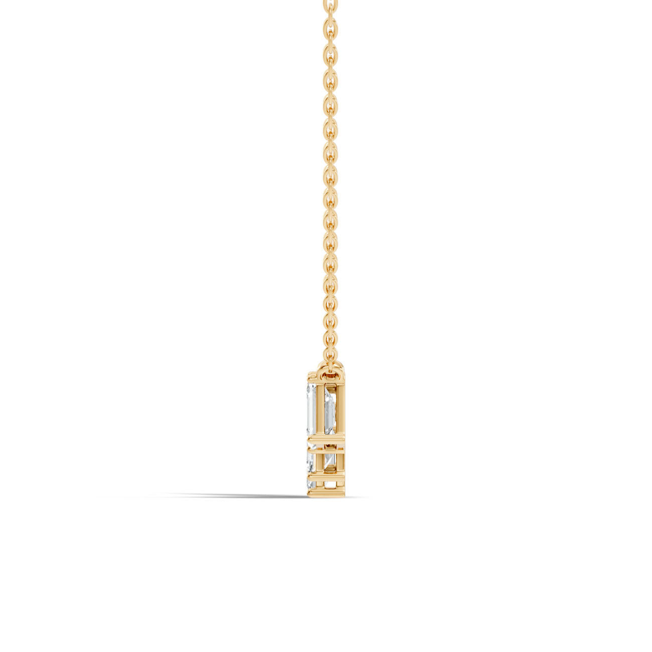 2.40 Ct. Five-Stone Emerald-Cut Diamond Bar Pendant Necklace (GJSPD-66) 9
