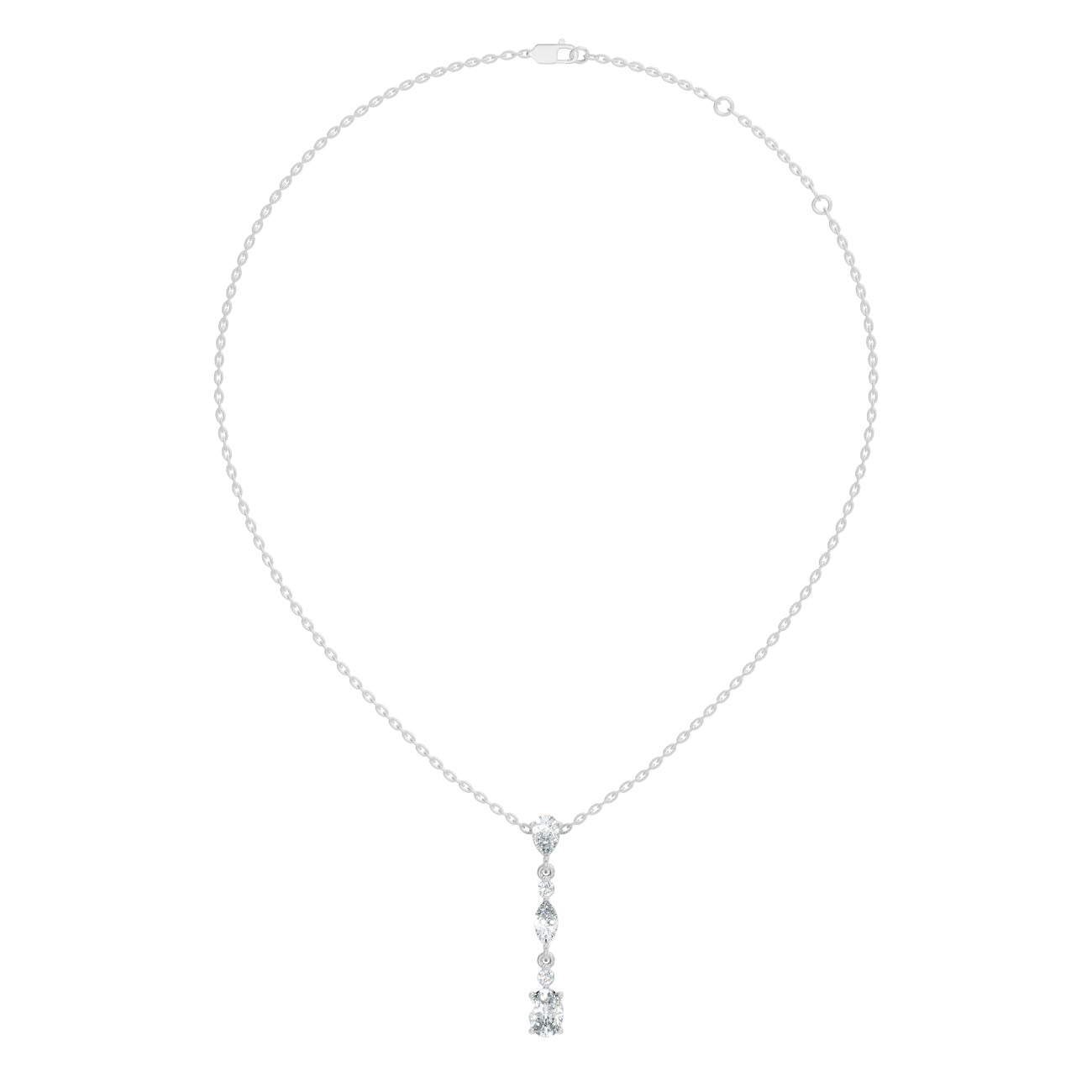1.00 Ct. Mixed-Shape Diamond Drop Pendant Necklace (GJSPD-69) 5