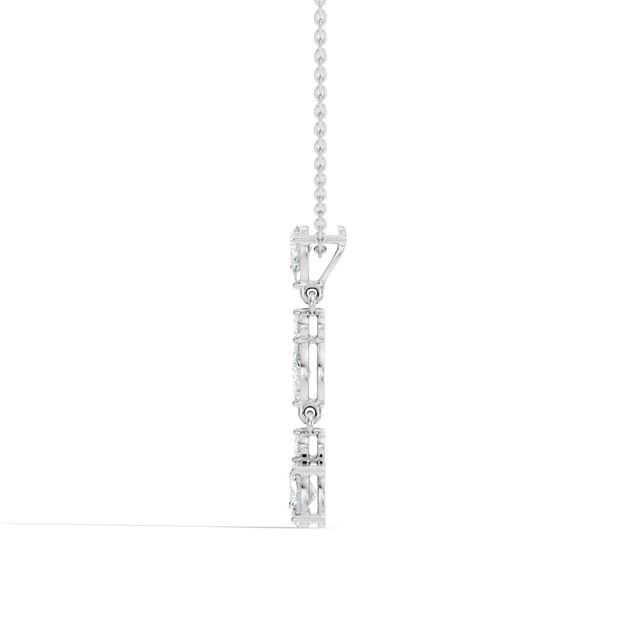 1.00 Ct. Mixed-Shape Diamond Drop Pendant Necklace (GJSPD-69) 6