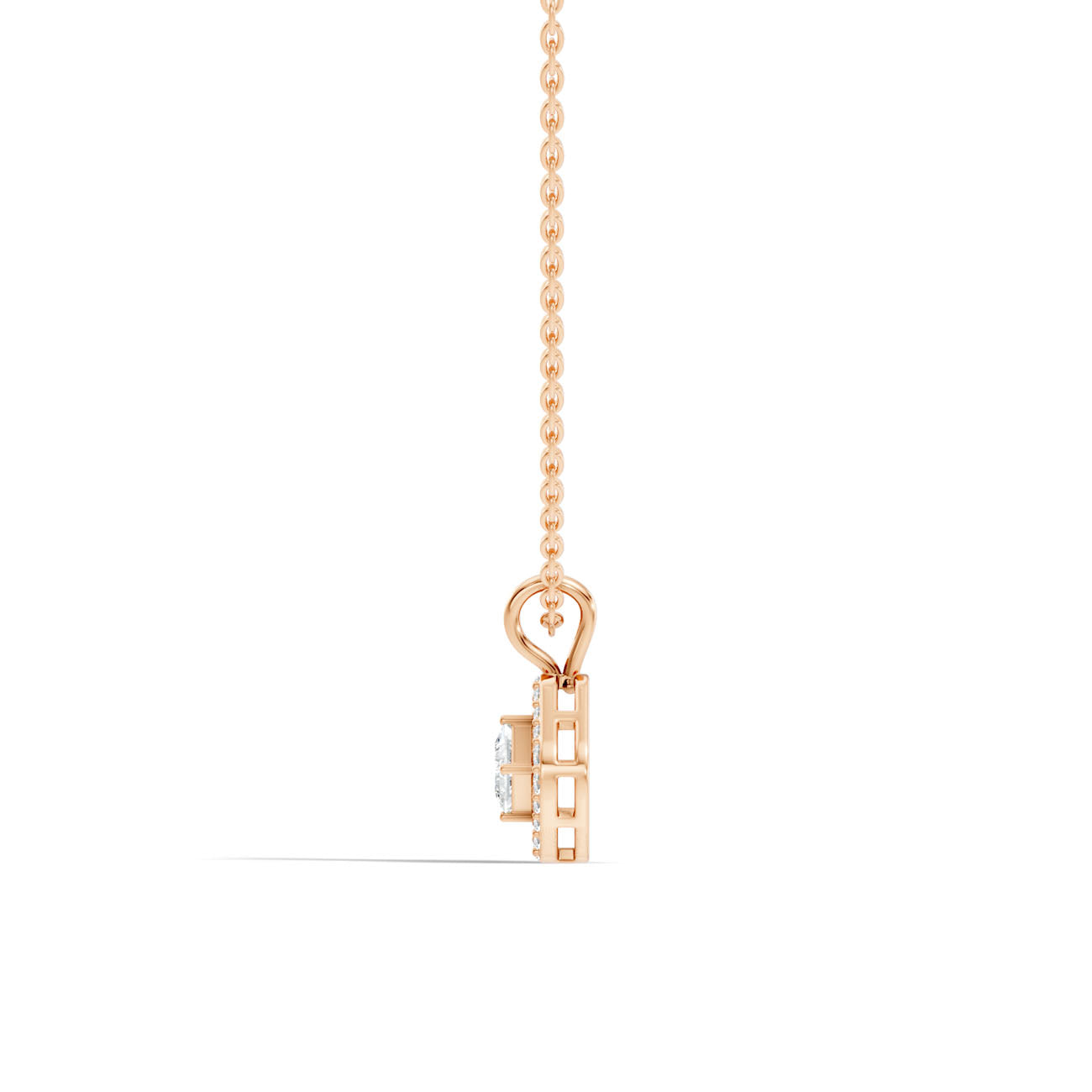 .45 Ct. Princess-Cut Diamond Halo Pendant Necklace (GJSPD-70) 5