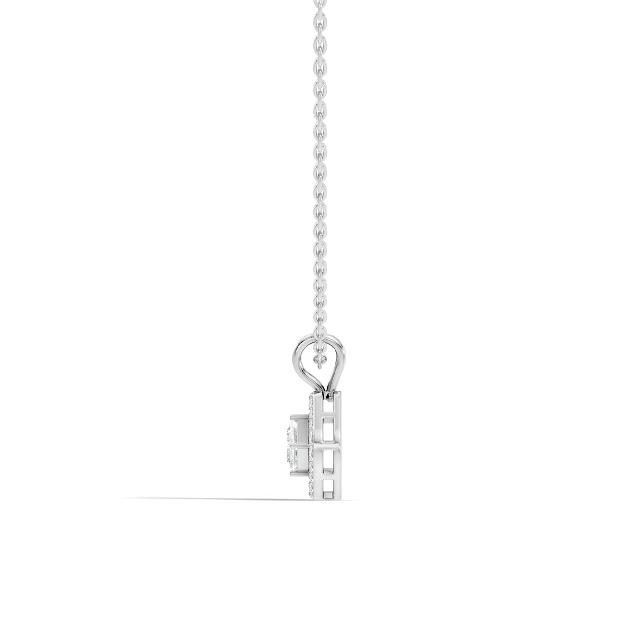 .45 Ct. Princess-Cut Diamond Halo Pendant Necklace (GJSPD-70) 8