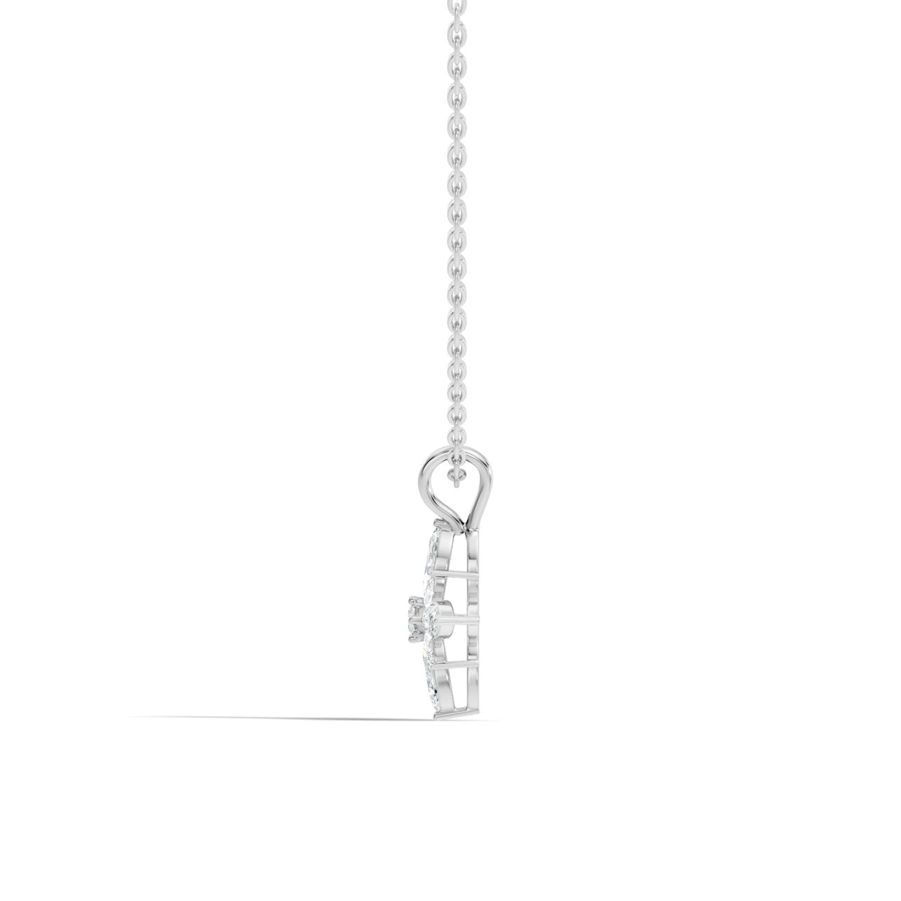 .57 Ct. Marquise Diamond Floral Cluster Pendant Necklace (GJSPD-80) 6