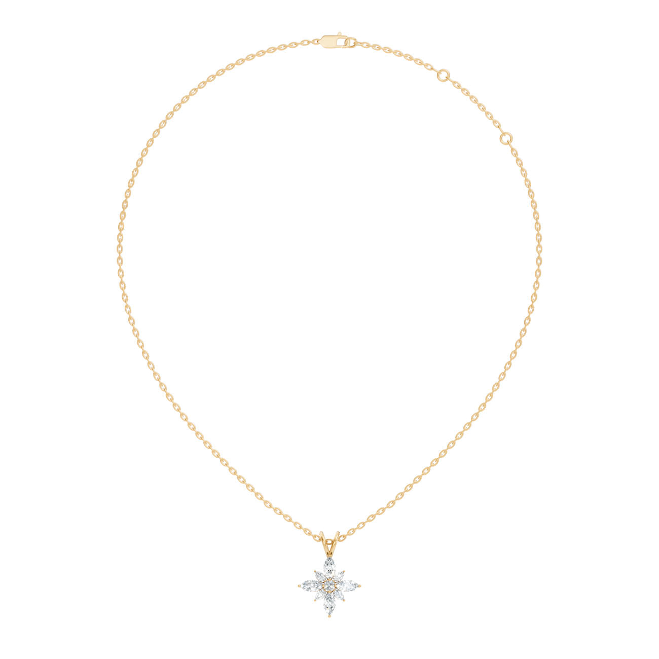 .57 Ct. Marquise Diamond Floral Cluster Pendant Necklace (GJSPD-80) 7