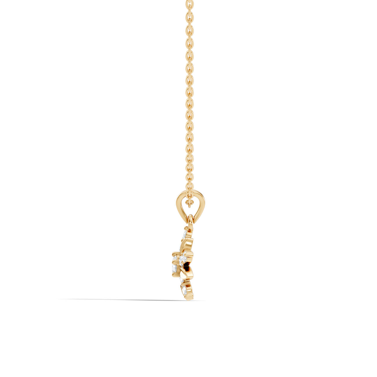 .35 Ct. Diamond Floral Starburst Pendant Necklace (GJSPD-81) 9
