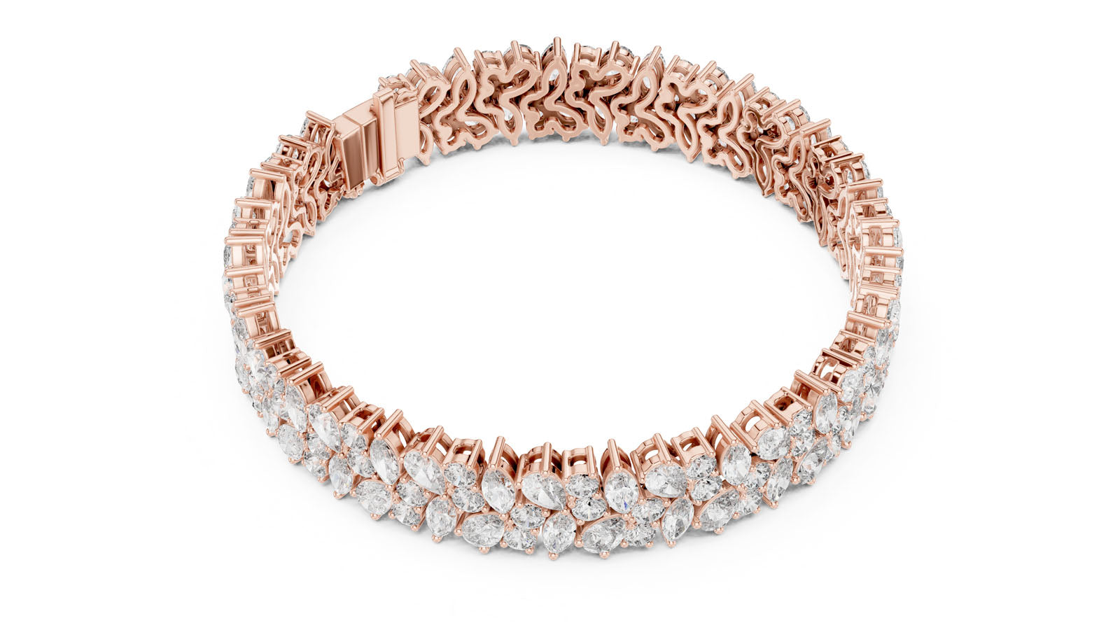 13.50 Ct. Multi-Shape Diamond Cluster Bracelet (GLBR-0004) 4