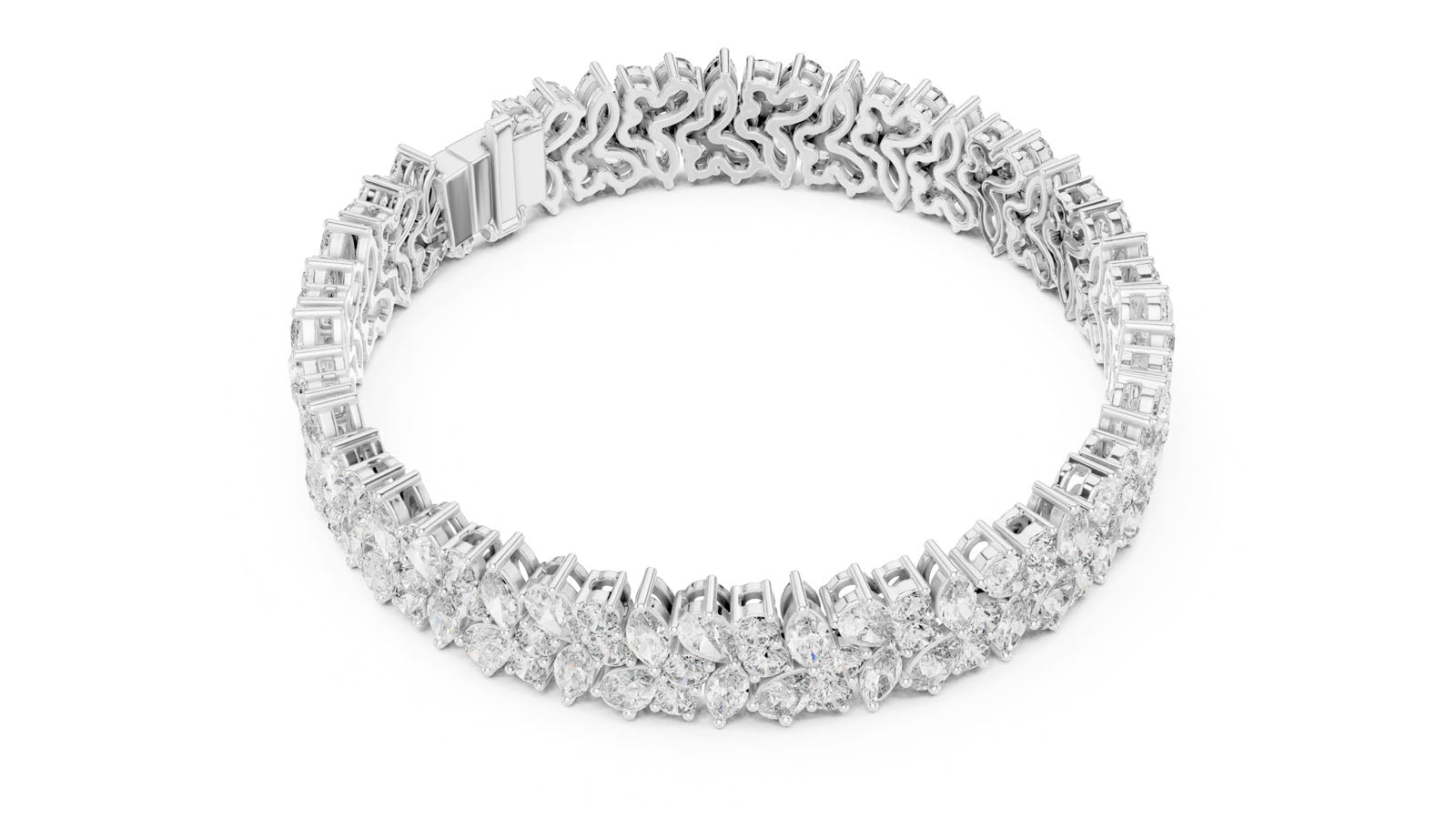 13.50 Ct. Multi-Shape Diamond Cluster Bracelet (GLBR-0004) 8