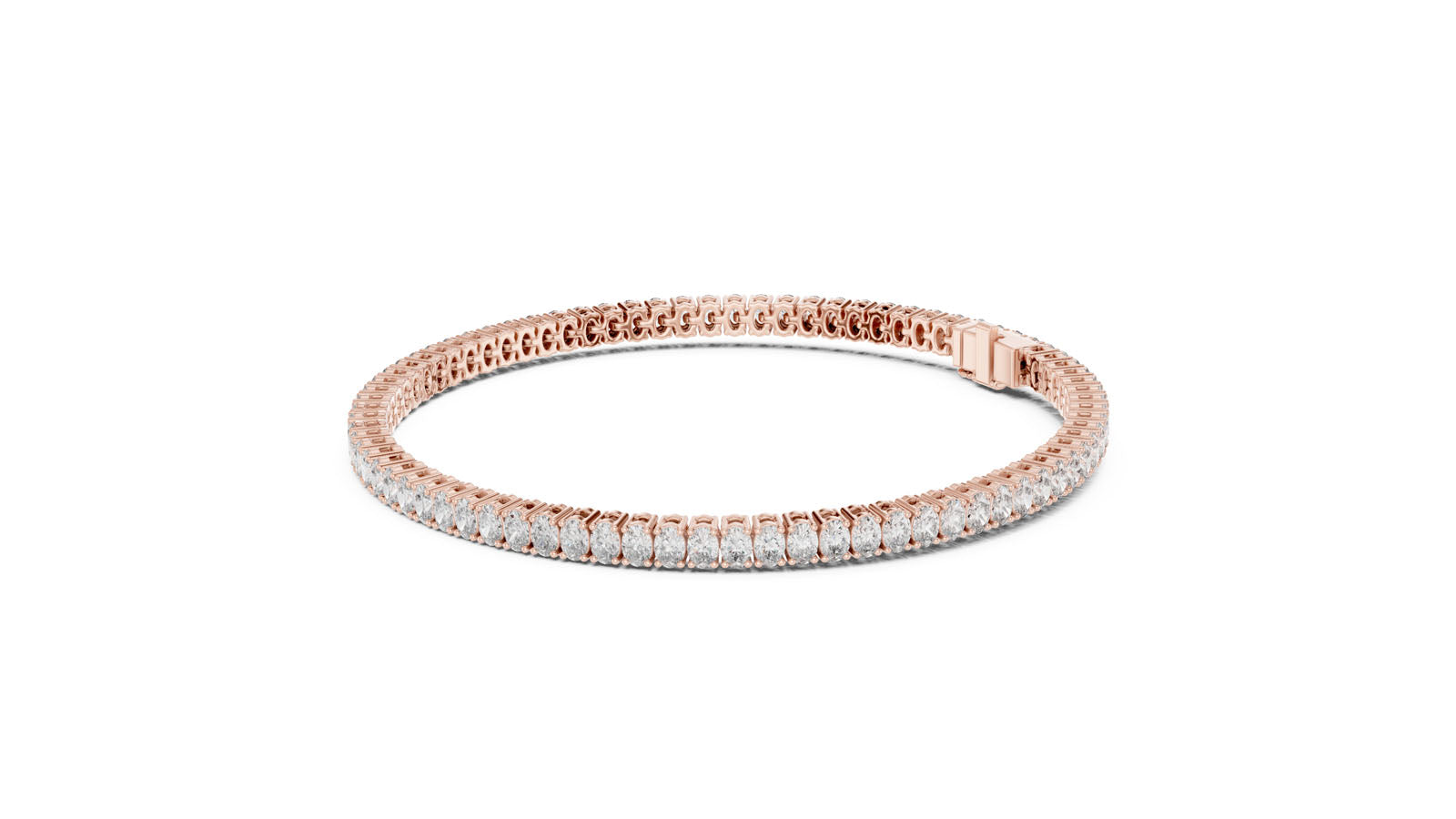 11.85 Ct. Oval Cut Diamond Tennis Bracelet (GLBR-0007) 9