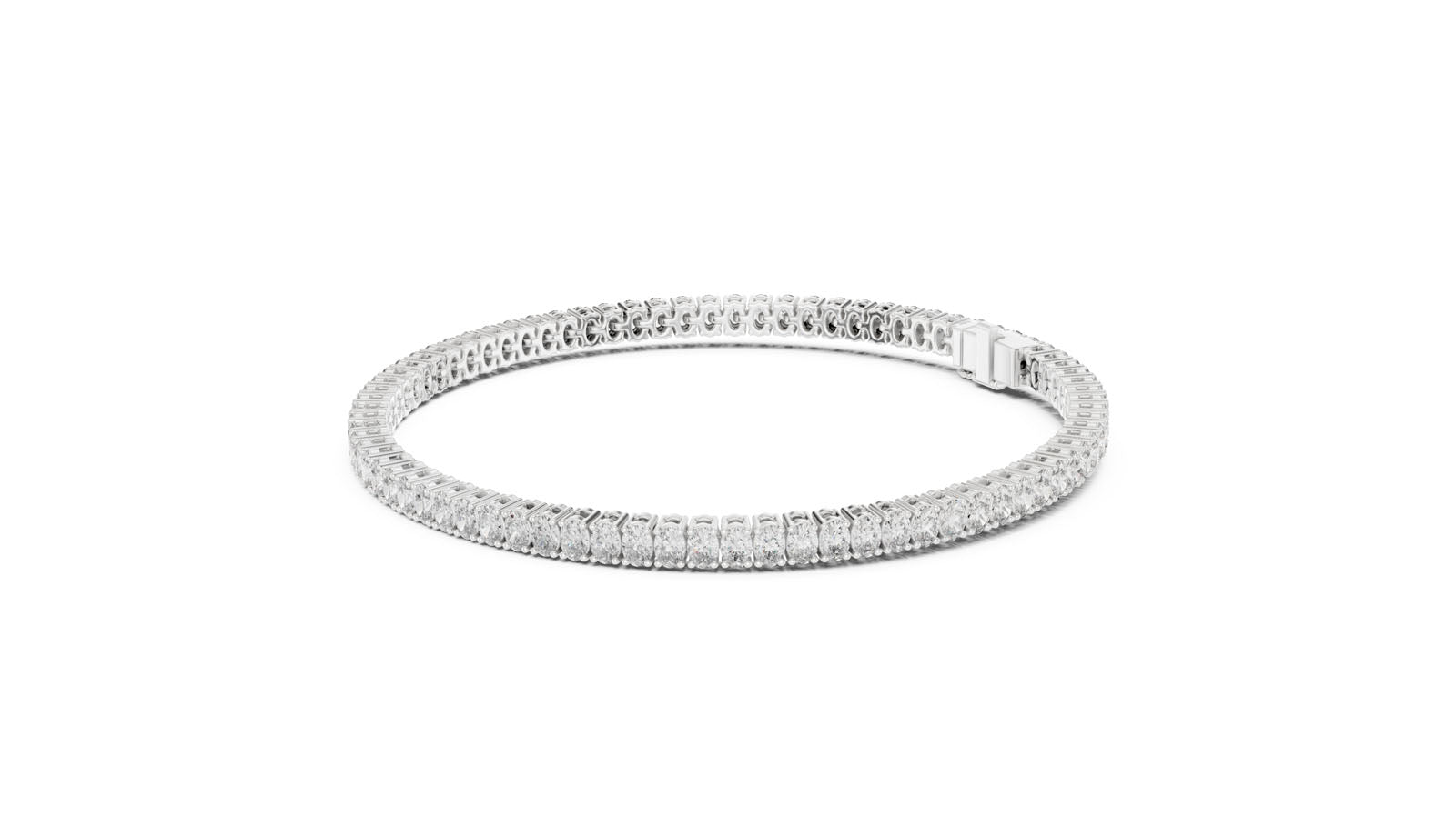11.85 Ct. Oval Cut Diamond Tennis Bracelet (GLBR-0007) 3