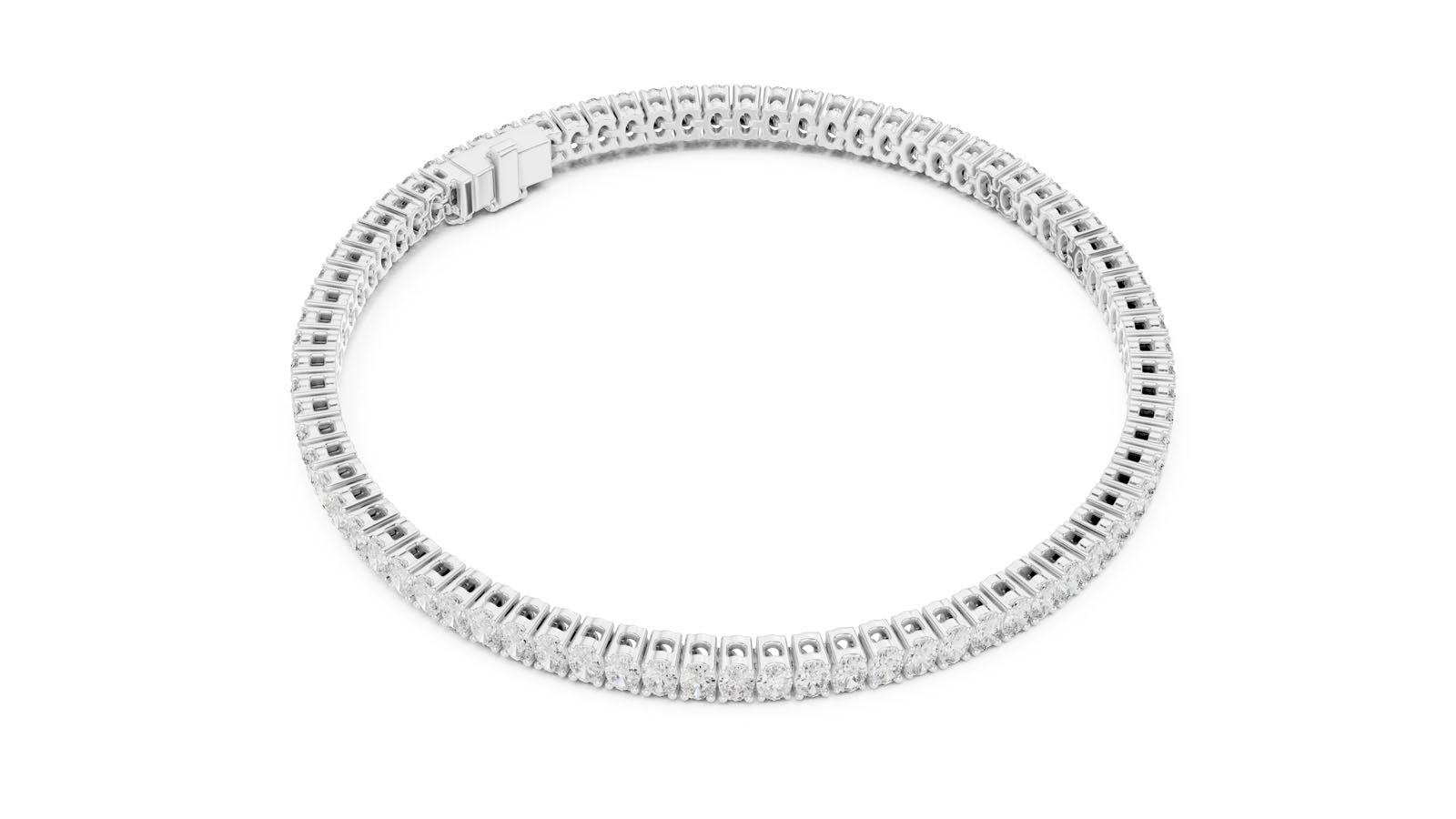 11.85 Ct. Oval Cut Diamond Tennis Bracelet (GLBR-0007) 4
