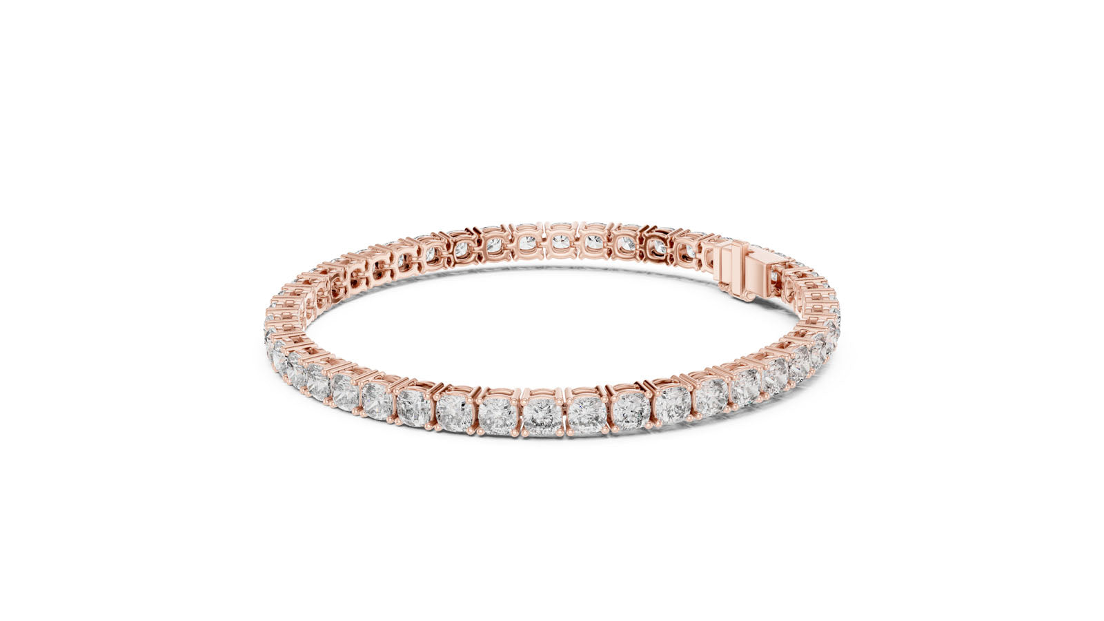 4.40 Ct. Cushion Cut Diamond Tennis Bracelet (GLBR-0012) 3