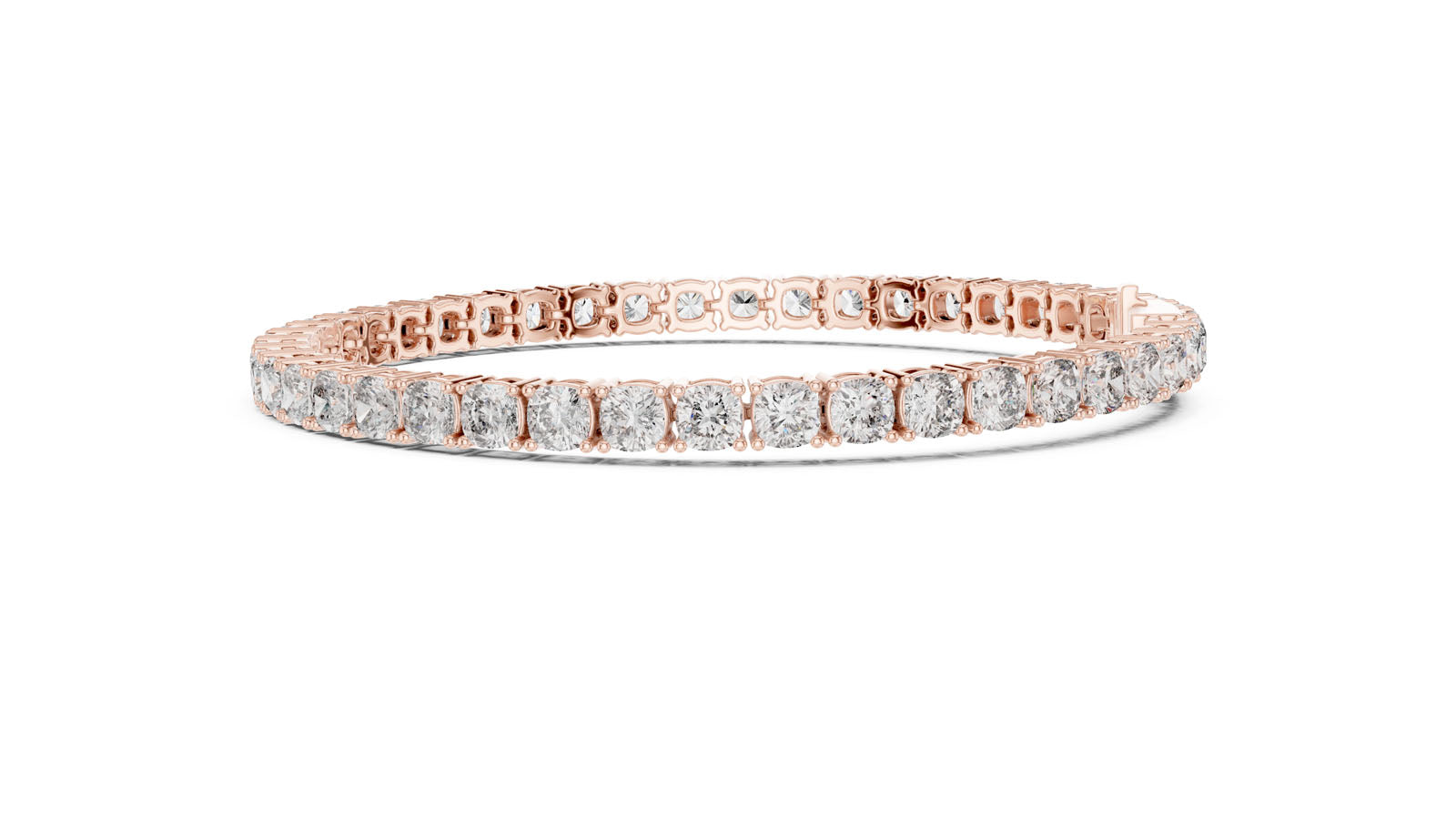 4.40 Ct. Cushion Cut Diamond Tennis Bracelet (GLBR-0012) 4