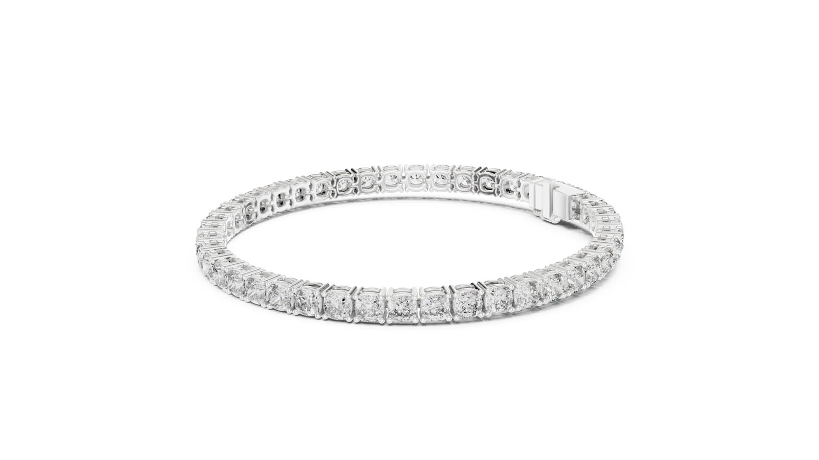 4.40 Ct. Cushion Cut Diamond Tennis Bracelet (GLBR-0012) 6