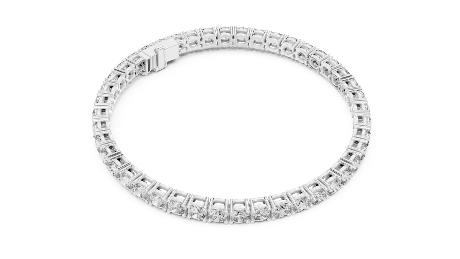 4.40 Ct. Cushion Cut Diamond Tennis Bracelet (GLBR-0012) 7