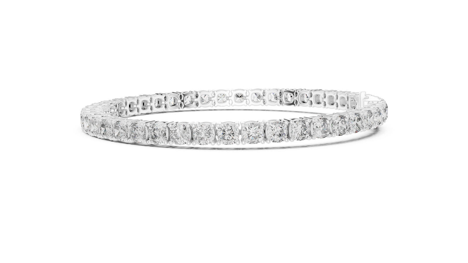 4.40 Ct. Cushion Cut Diamond Tennis Bracelet (GLBR-0012) 8