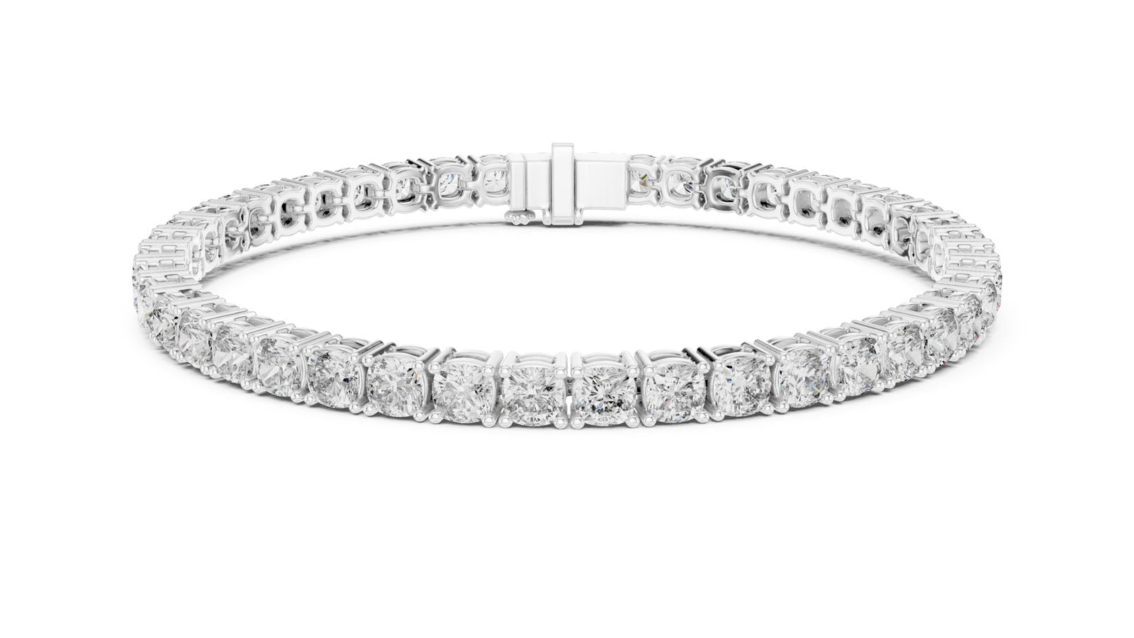 4.40 Ct. Cushion Cut Diamond Tennis Bracelet (GLBR-0012) 9