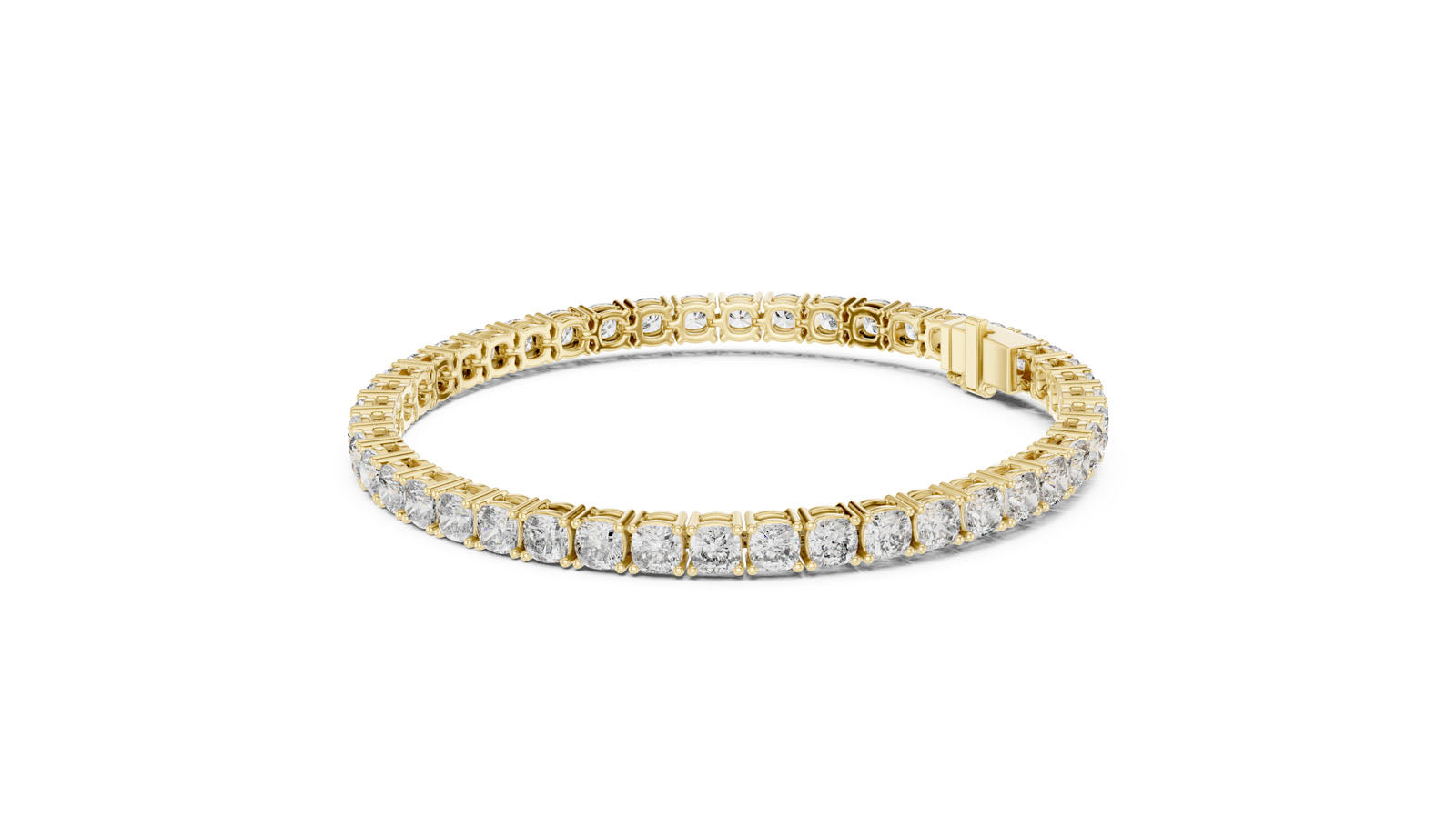 4.40 Ct. Cushion Cut Diamond Tennis Bracelet (GLBR-0012) 10