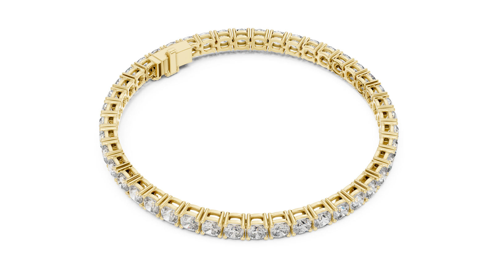 4.40 Ct. Cushion Cut Diamond Tennis Bracelet (GLBR-0012) 11