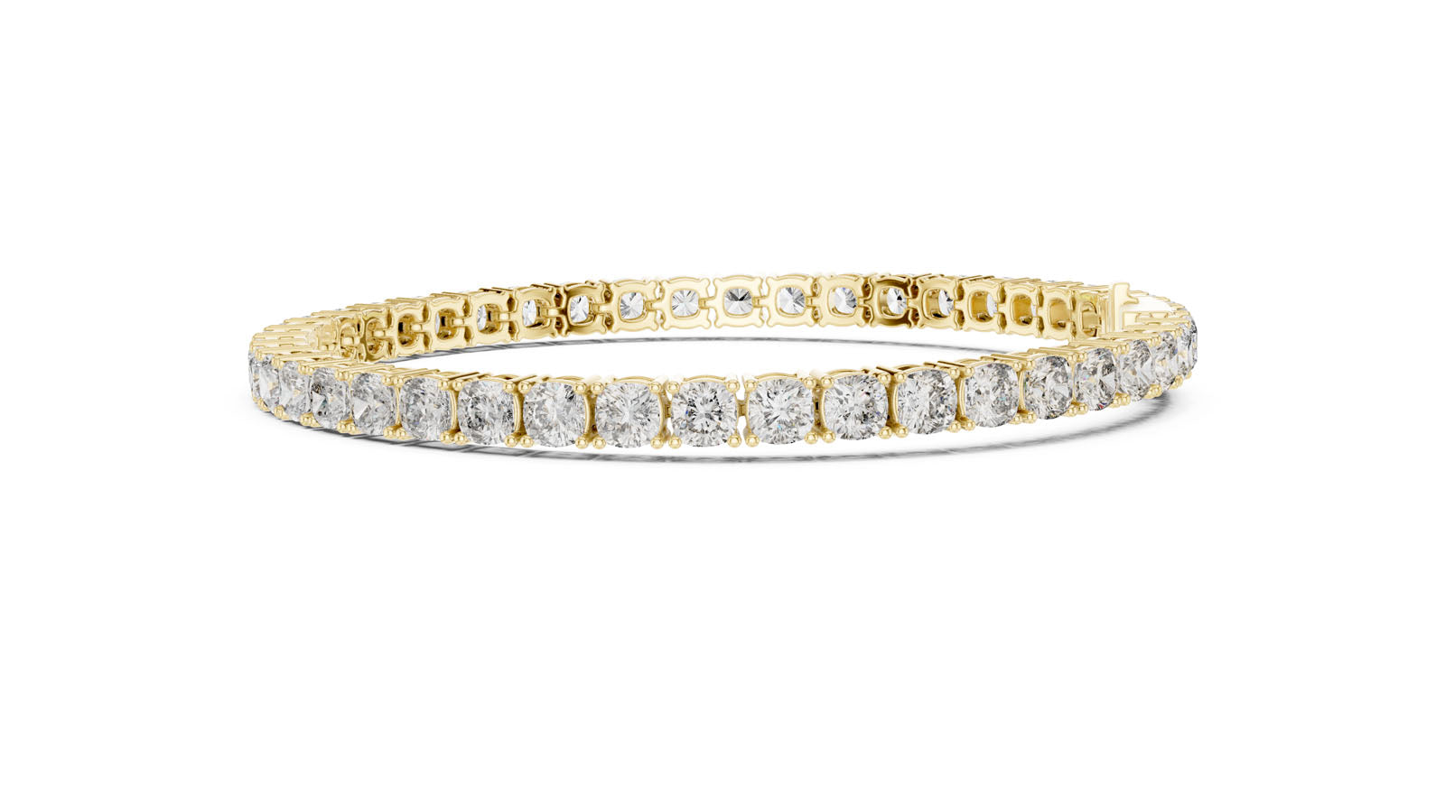 4.40 Ct. Cushion Cut Diamond Tennis Bracelet (GLBR-0012) 12
