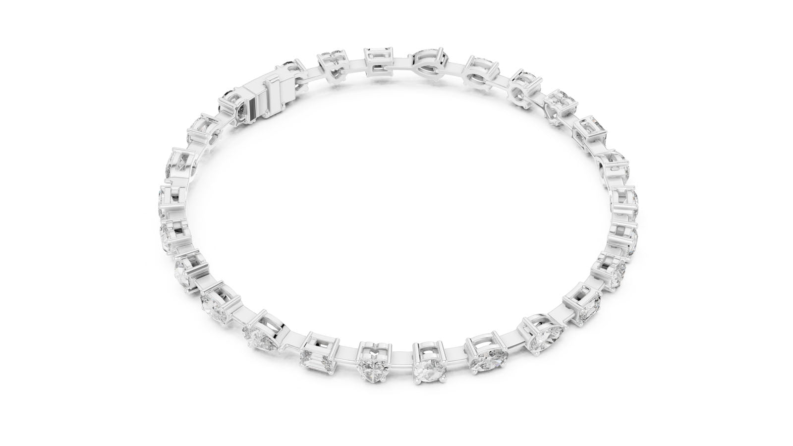 4.00 Ct. Mixed Shape Diamond Bracelet (GLBR-0013) 8