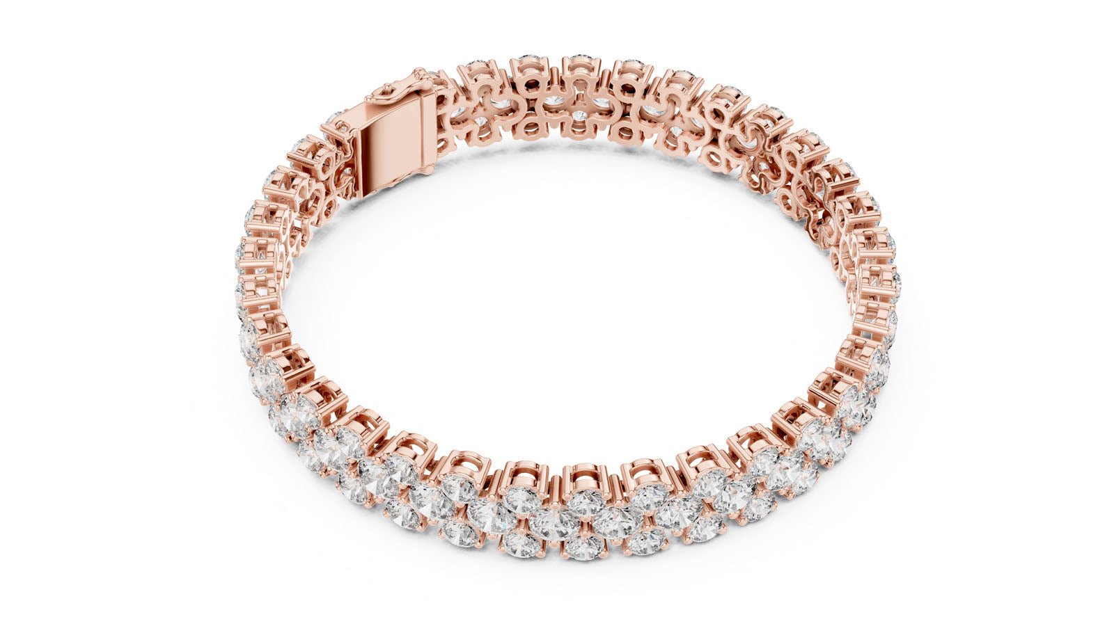17.38 Ct. Round Diamond Cluster Tennis Bracelet (GLBR-0017) 4