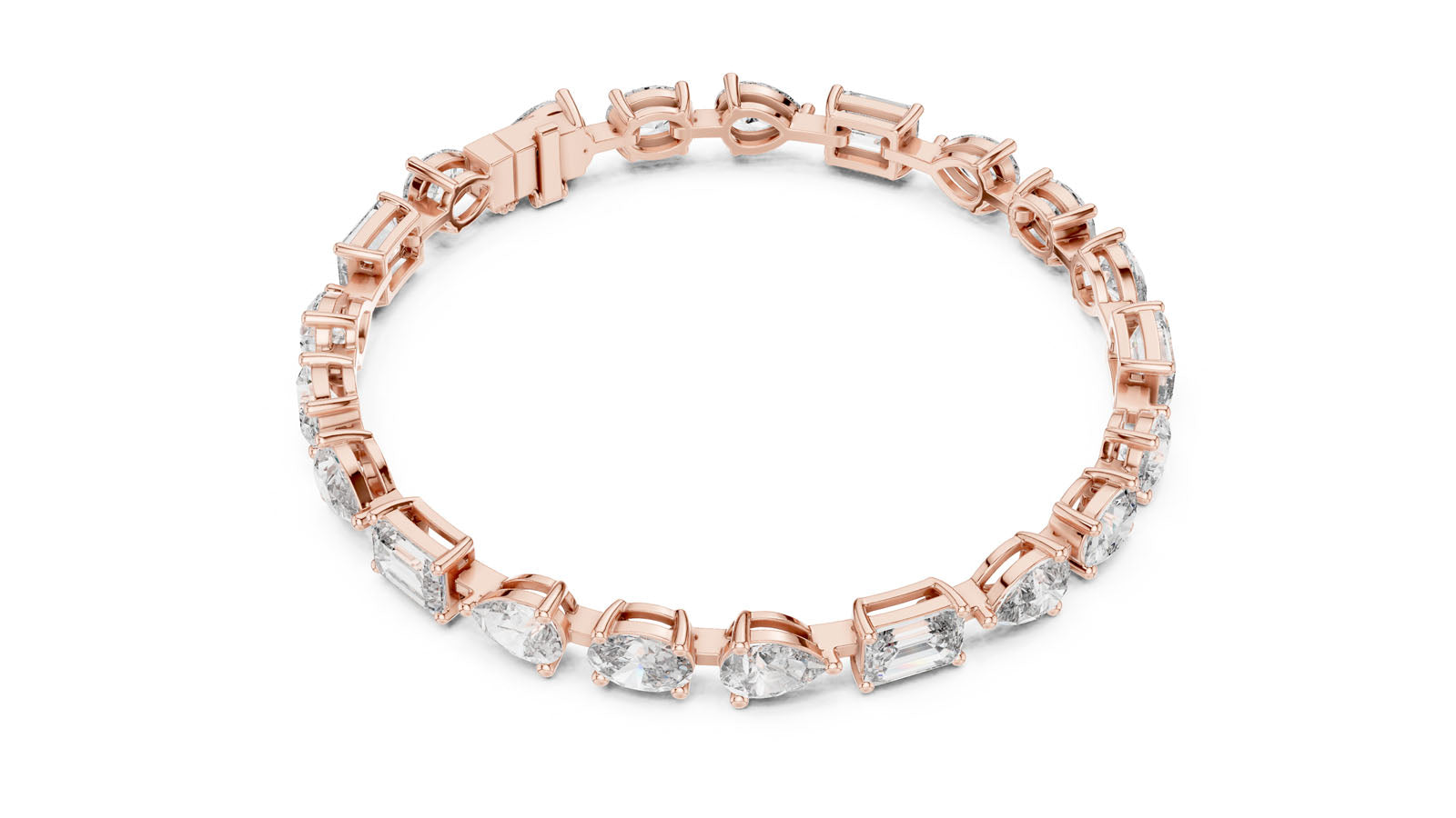 15.48 Ct. Graduated Mixed Shape Diamond Bracelet (GLBR-0035) 4