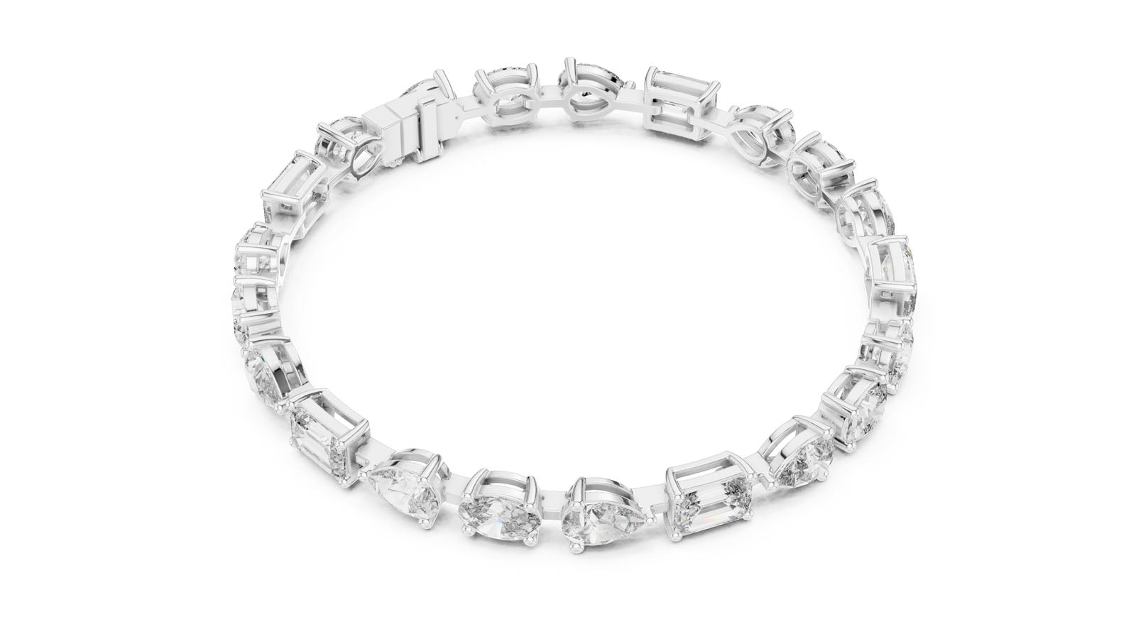 15.48 Ct. Graduated Mixed Shape Diamond Bracelet (GLBR-0035) 7