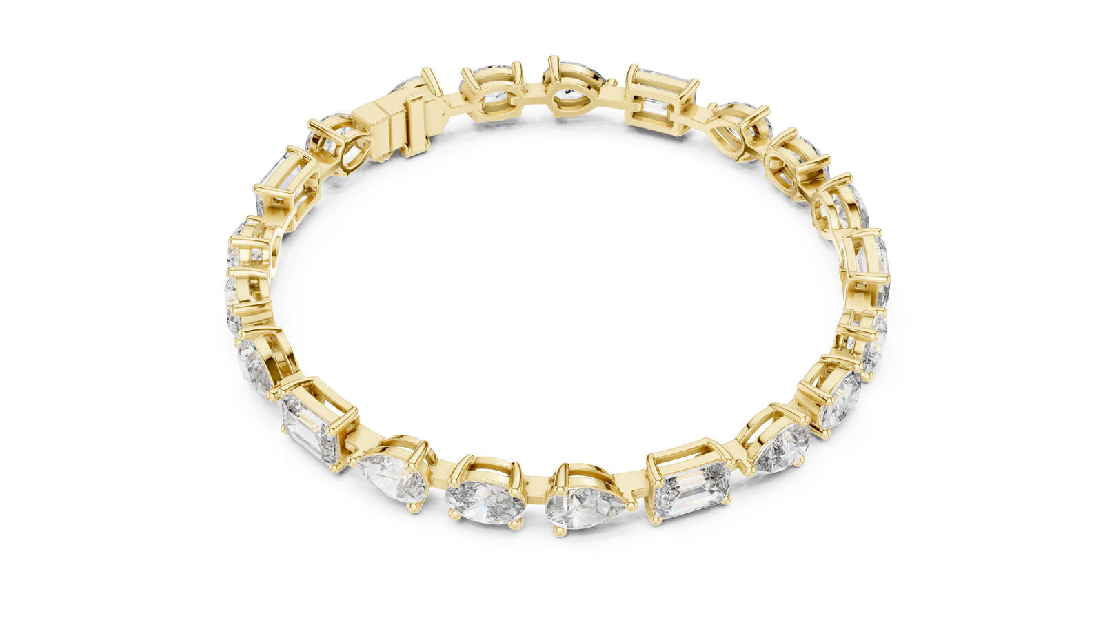 15.48 Ct. Graduated Mixed Shape Diamond Bracelet (GLBR-0035)