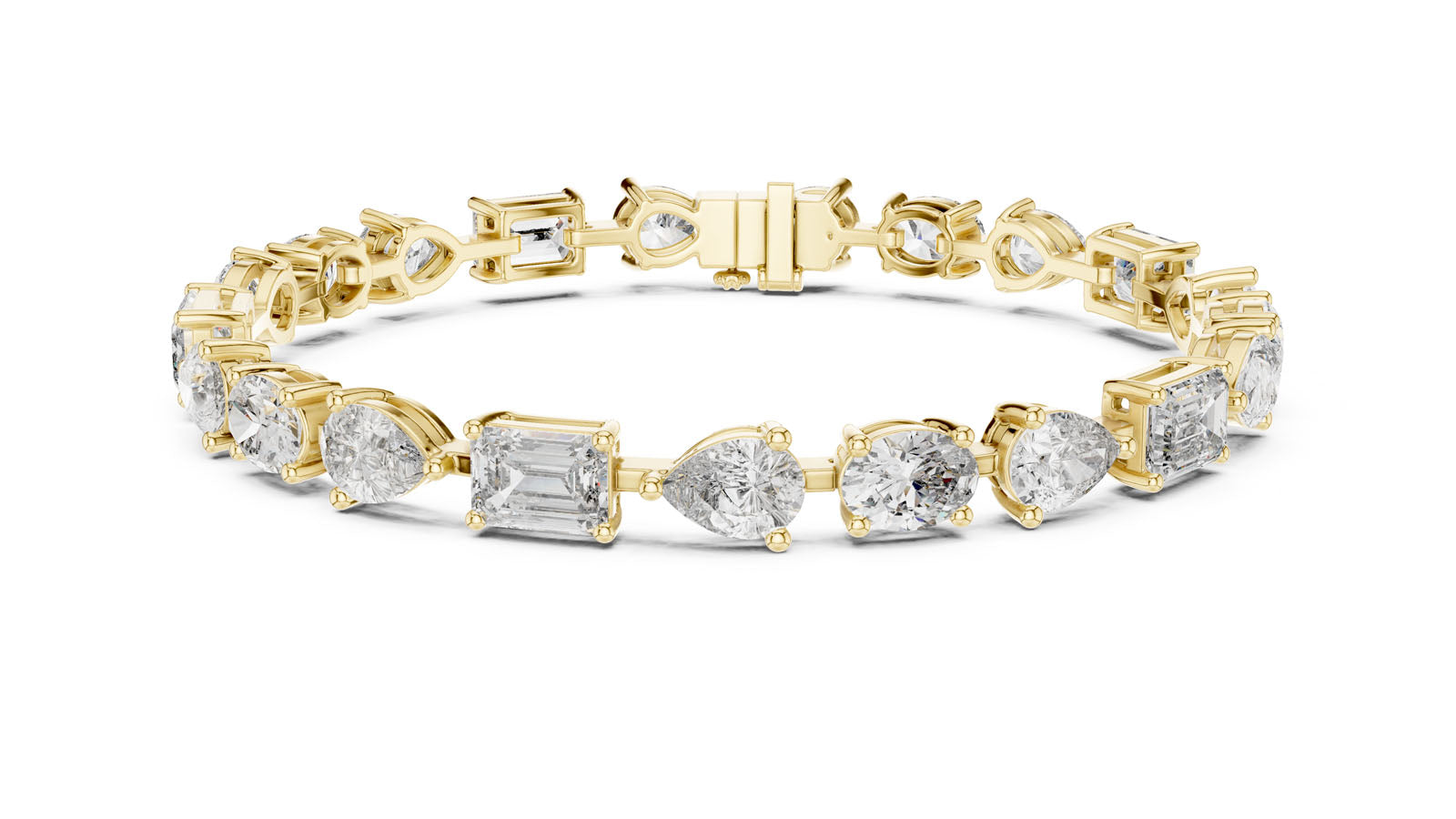 15.48 Ct. Graduated Mixed Shape Diamond Bracelet (GLBR-0035) 10