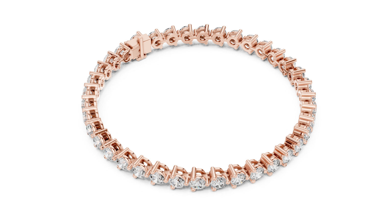 7.98 Ct. Graduated Round Diamond Tennis Bracelet (GLBR-0041)