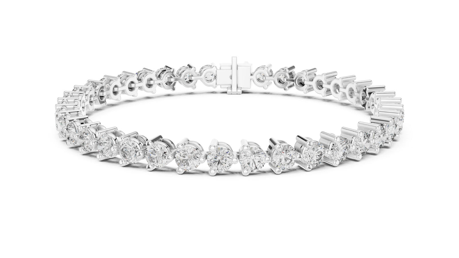 7.98 Ct. Graduated Round Diamond Tennis Bracelet (GLBR-0041)