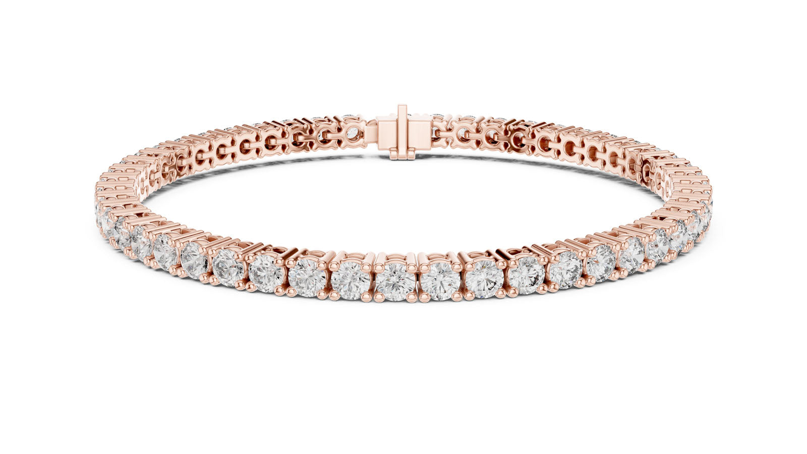 6.37 Ct. Round Diamond Tennis Bracelet (GLBR-0043) 4