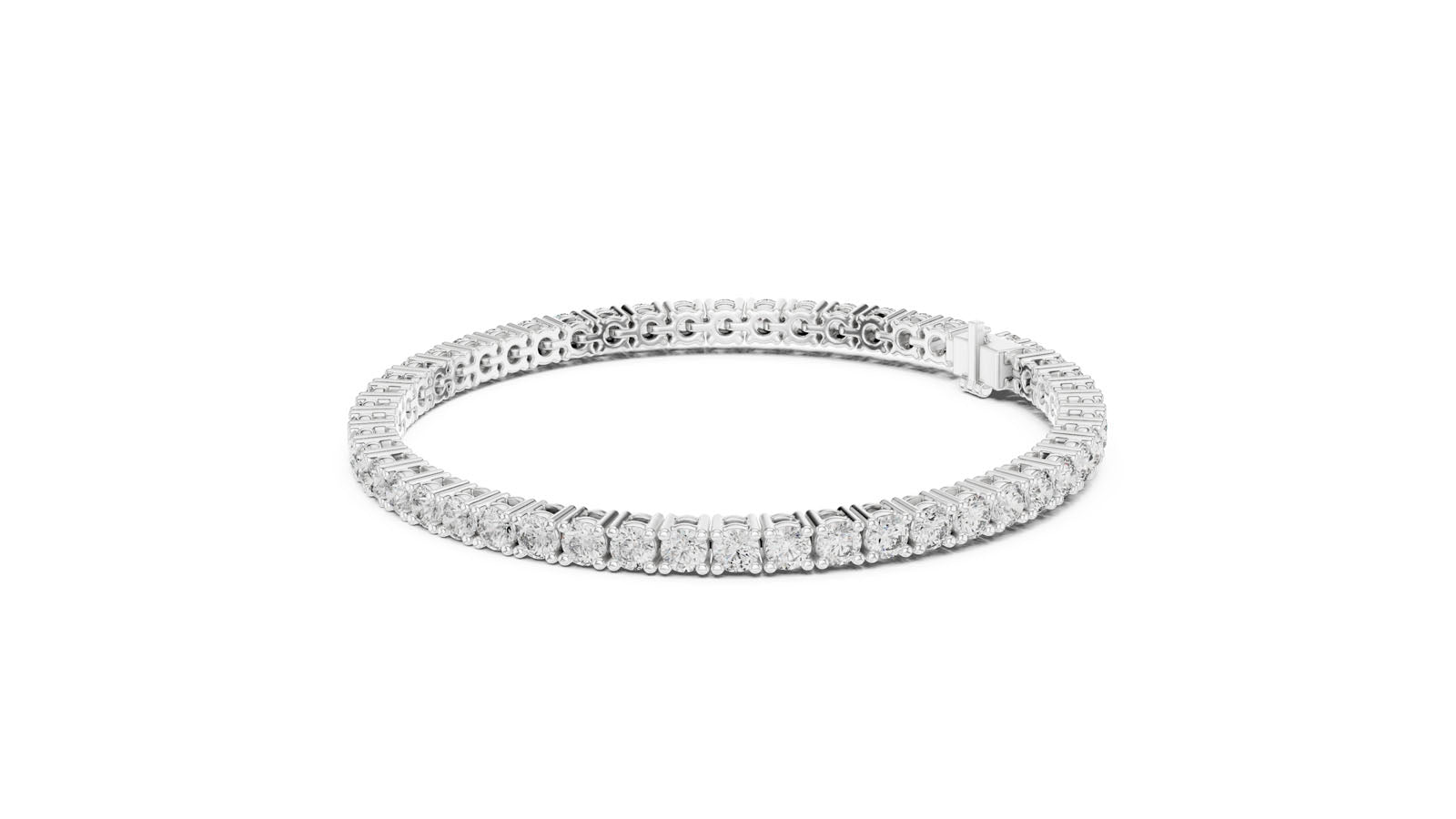 6.37 Ct. Round Diamond Tennis Bracelet (GLBR-0043) 5